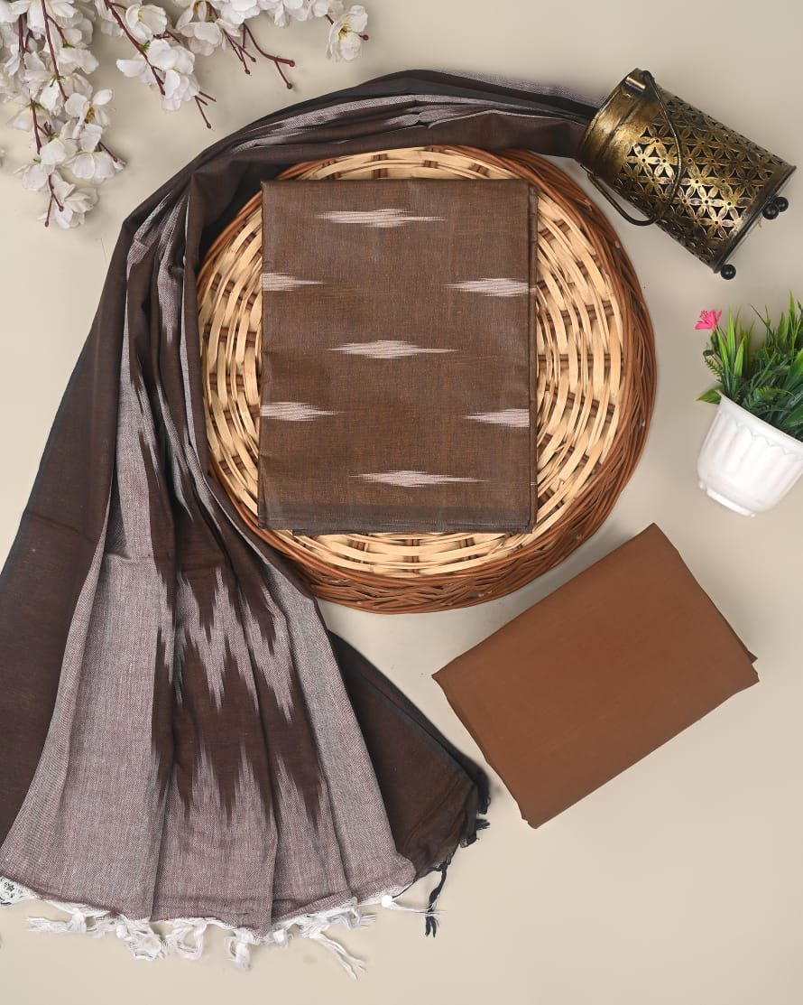 Mochaweave Ikkat Suit Set
